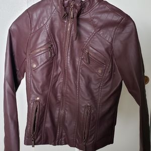 Brown leather jacket